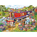 Canal Boat Blooms 1000 Piece Jigsaw Puzzle