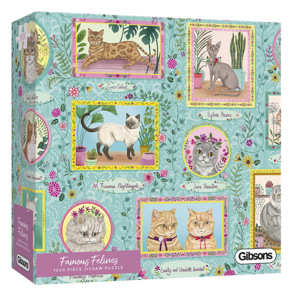 Famous Felines - 1000 piece jigsaw puzzle